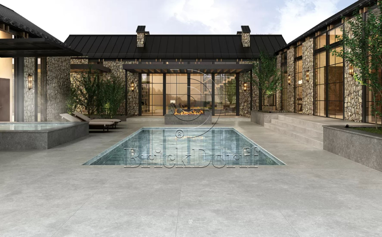 Ardenas GRIS Exagres 330*330*12 мм, клинкерная ступень флорентинер- с капиносом, противоскользящая