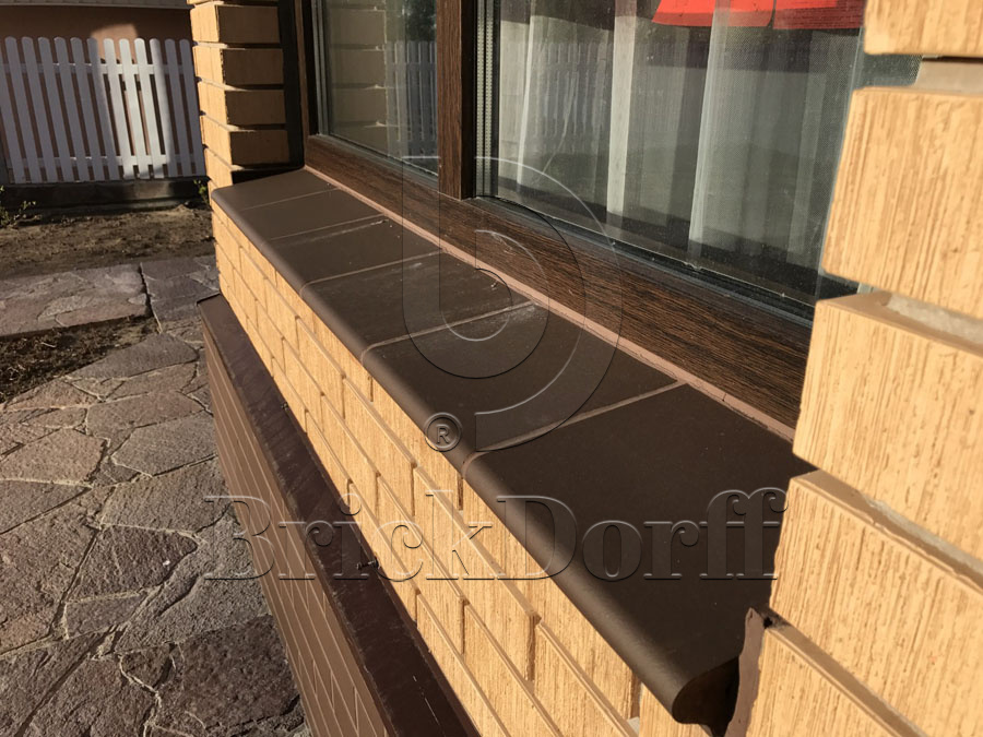 Клинкерная ступень Флорентинер противоскользящая плитка ABC Objekta Braun 345*240*14 мм