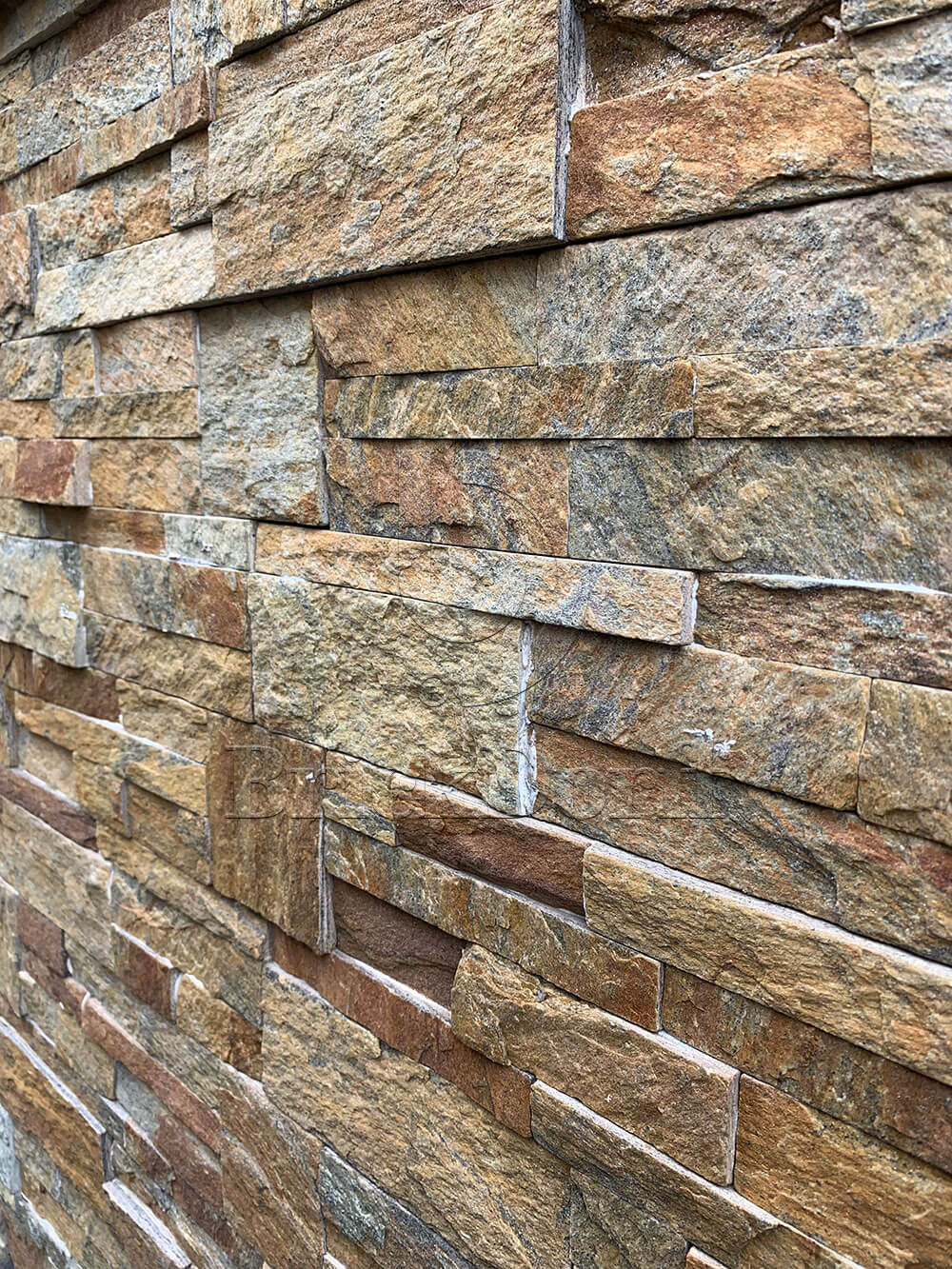 Кварцит Цветной 350*180*10\12 мм, натуральный камень для фасада и интерьера BD