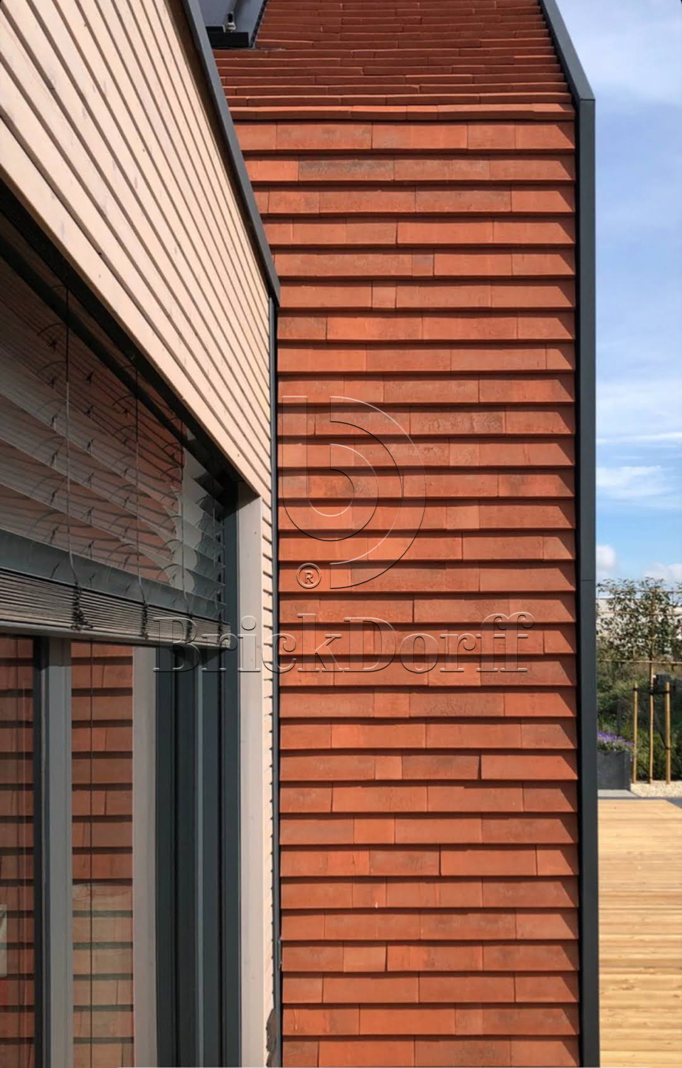 NORDIC 10 Rostrot 365x250x30x14, ABC Клинкерная плитка для навесного вент Фасада и Кровли