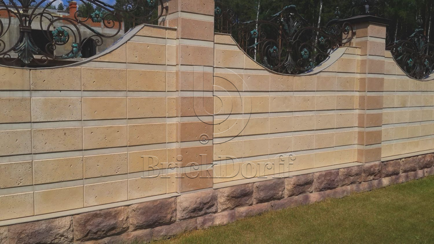 Фасадная облицовочная декоративная плитка травертин-кастелло 400 07-06