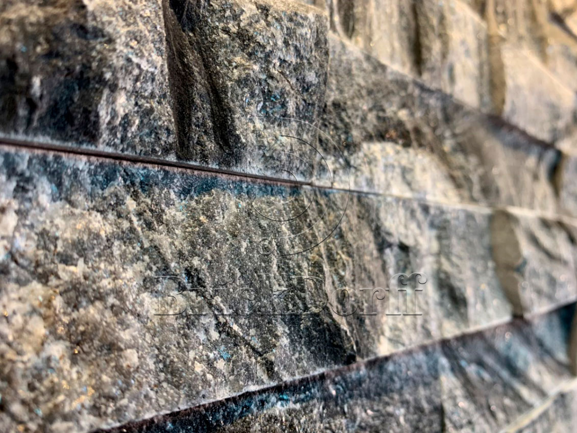 Мрамор Серый графит 600*150*10-25 мм, натуральный камень для интерьера и фасада BD