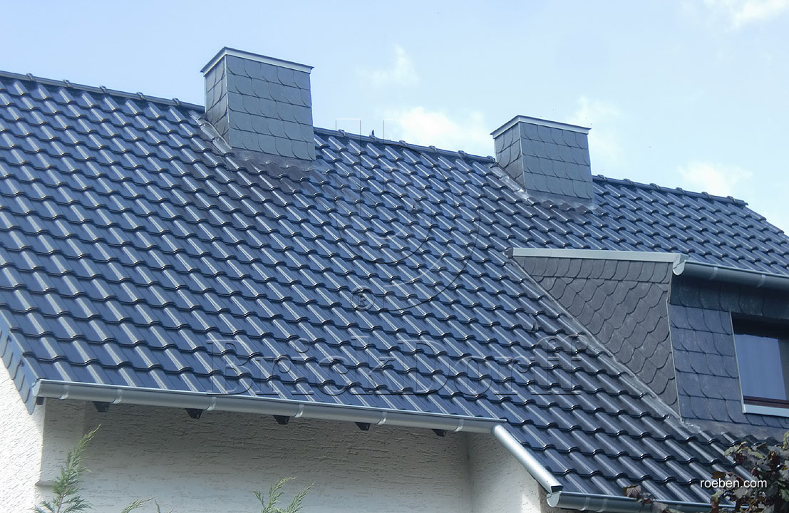 Керамическая черепица рядовая Roben BARI черный матовая глазурь