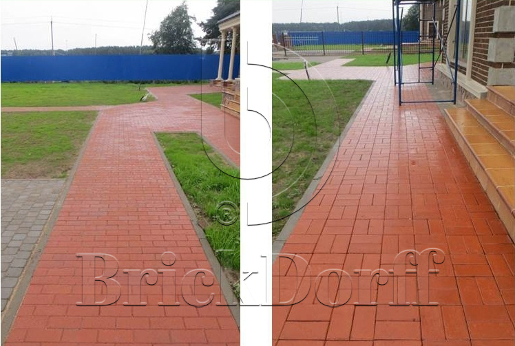 Тротуарная плитка / брусчатка Клинкерная ЛСР (RAUF Design) красный "Лондон" 200*100*50 мм