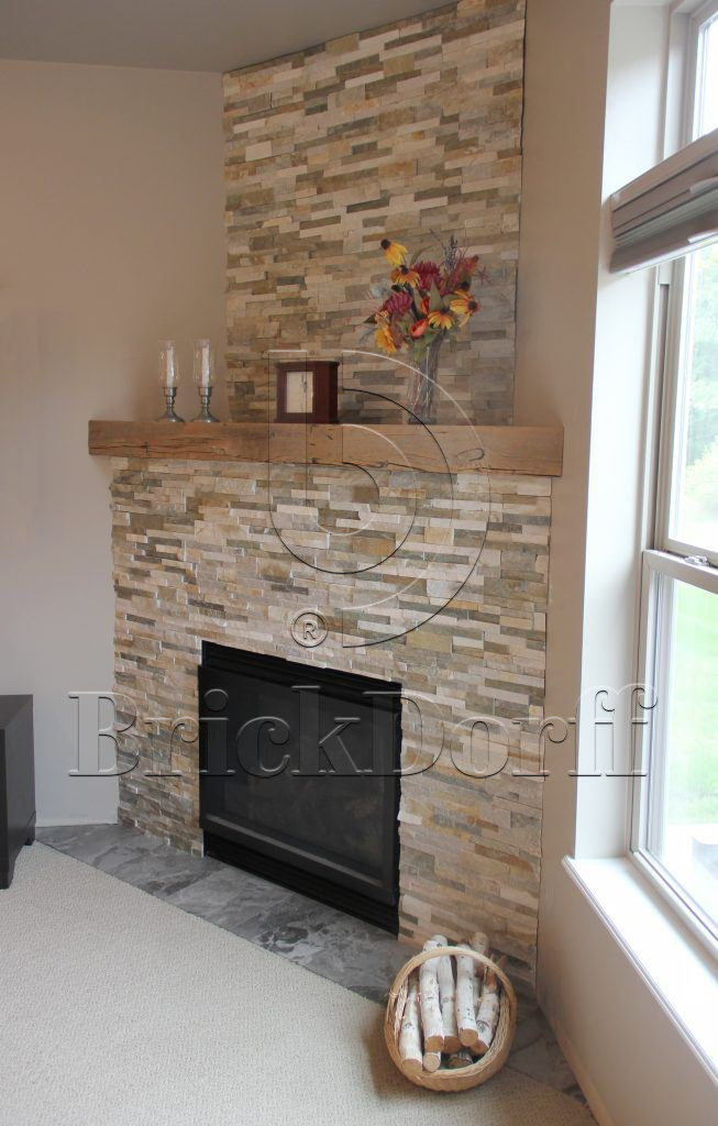 Сланец Бежевый-014 600*150*10-20 мм, натуральный камень для фасада и интерьера BD