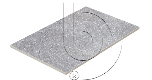 Клинкерная Плитка напольная противоскользящая Stroeher KERAPLATTE ROCCIA 840 grigio 444*294*10 мм