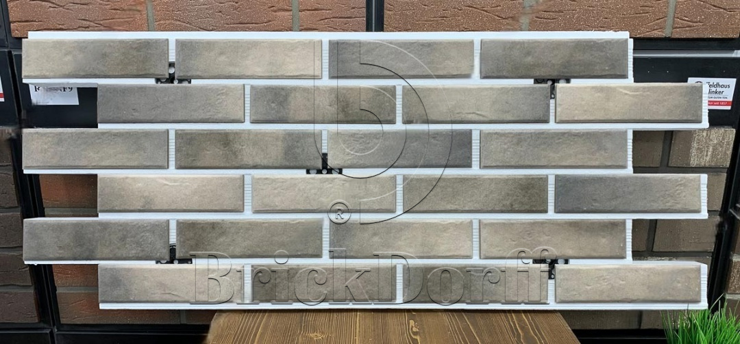 Retro Brick Pepper фасадная термопанель из пенополистирола ППС 40 мм с клинкерной плиткой