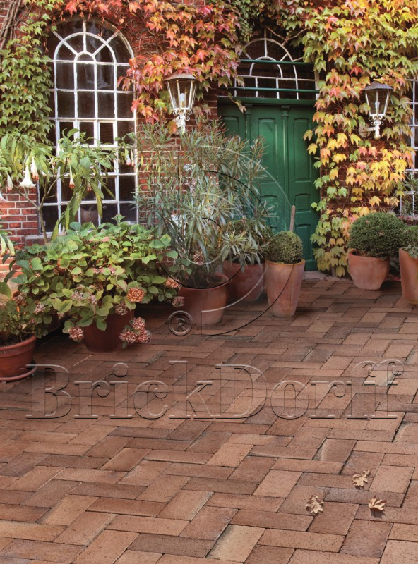 Тротуарная плитка / брусчатка Клинкерная ABC Ember (Ембер) (orange-gelb-Kohlebrand) 200*100*52 мм