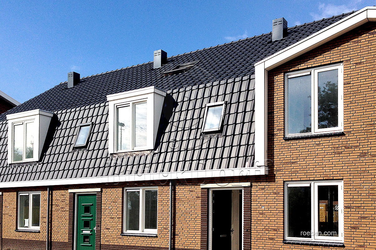 Керамическая черепица рядовая Roben Piemont антрацитовый серый ангоб