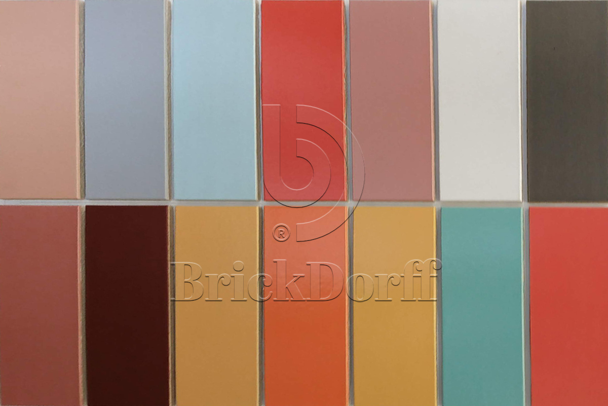 PRO-19-13 Глазурованная клинкерная фасадная плитка под кирпич ral 6022 240x71x10 мм