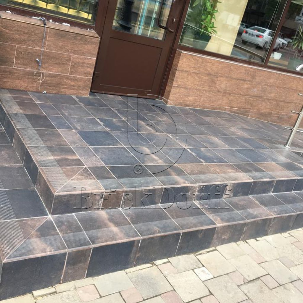 Клинкерная плитка Scandiano Brown 300x300x11 – для улицы, террасы, крыльца, лестницы, морозостойкая