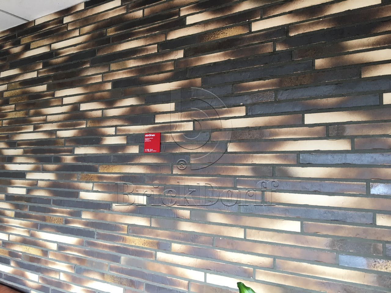 RIEGEL 50 451-gold-braun, 490*40*14мм Stroeher Клинкерная фасадная плитка под кирпич ригельная Langformat