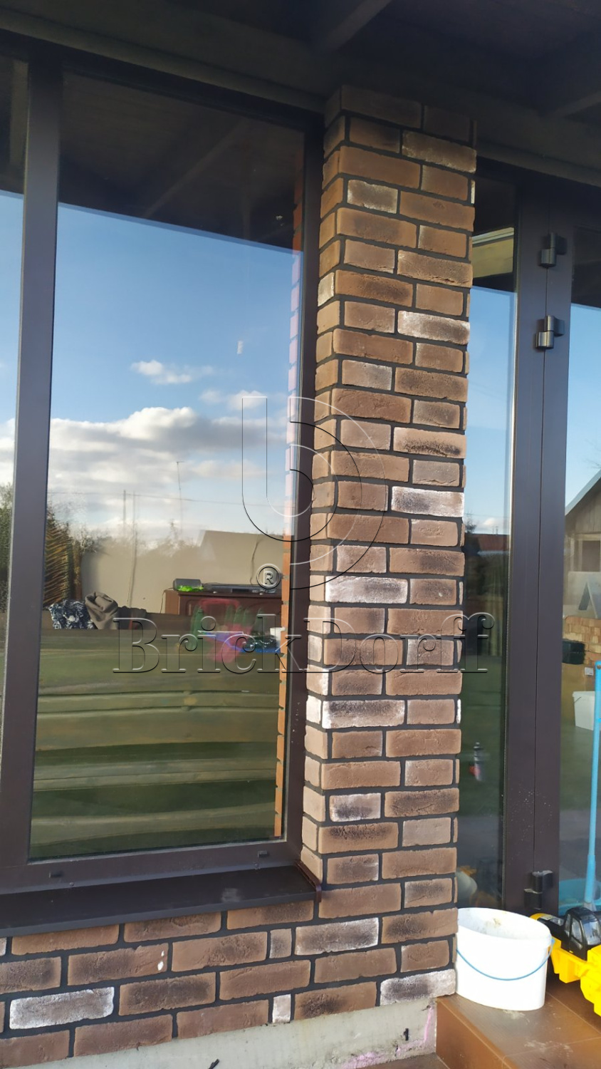 4 Византийский кирпич 225х65х15 мм, декоративный камень для фасада и интерьера Petra