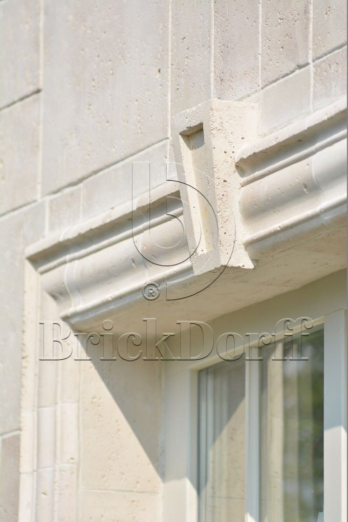 Фасадная облицовочная декоративная плитка травертин-касса 15