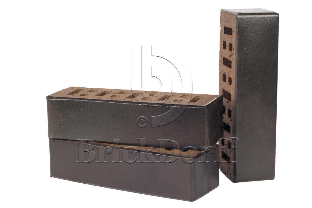 Lode KRYPTON гладкий, 250*85*65 мм, Печной Кирпич керамический пустотелый, черный