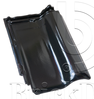 Керамическая черепица рядовая Roben MONZAplus черно-коричневый глазурь