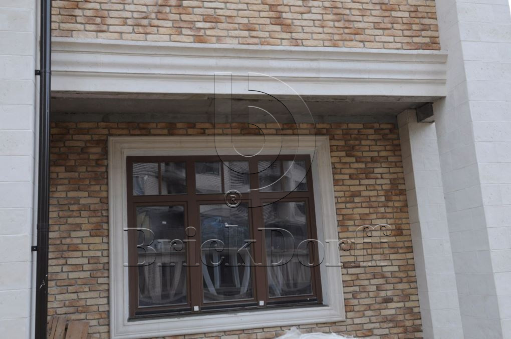 Фасадная облицовочная декоративная плитка травертин-касса 15