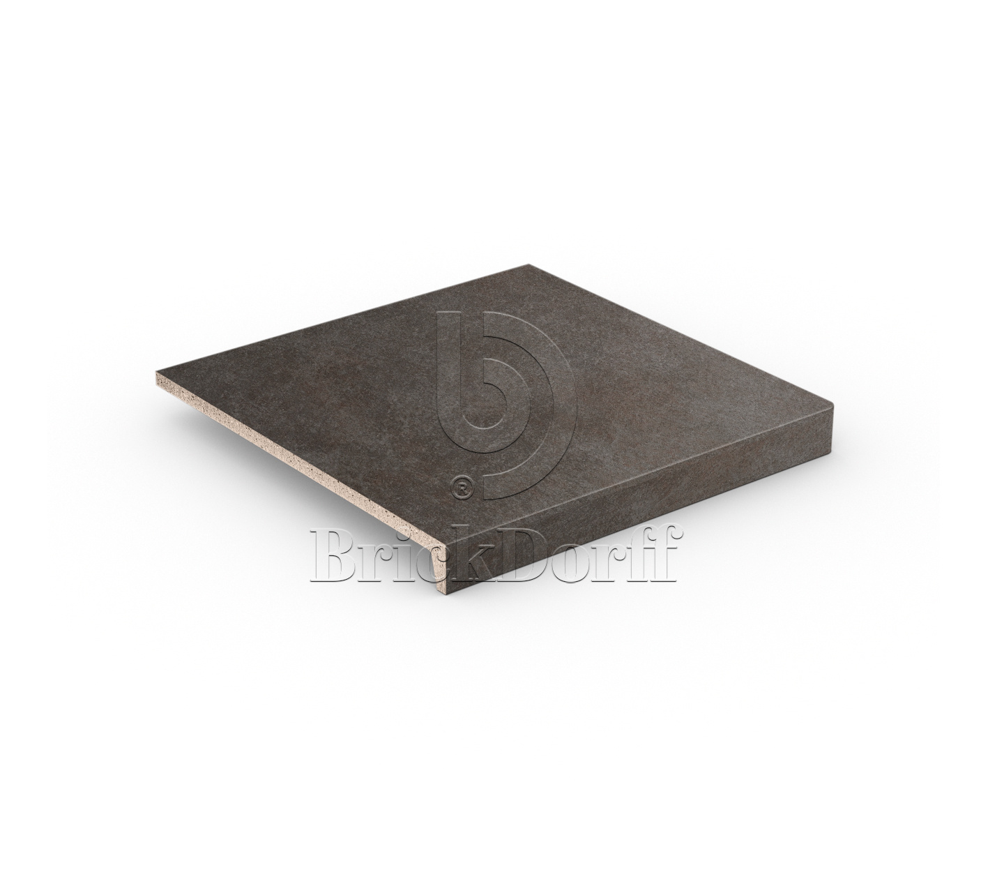 Клинкерная Ступень лофт противоскользящая плитка Stroeher KERAPLATTE ASAR 645 giru 294*340*35*11 мм