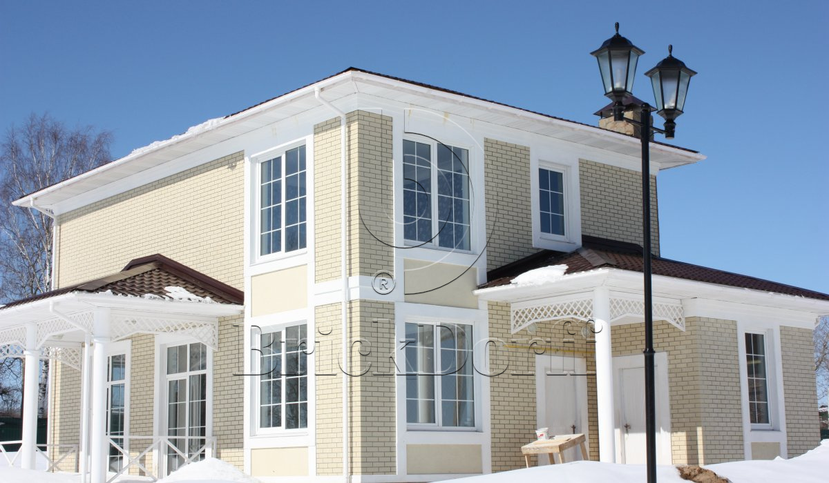 Фасадная Термопанель из пенополистирола ППС 60 мм с клинкерной плиткой ALASKA Beige genarbt 240*71*7 мм