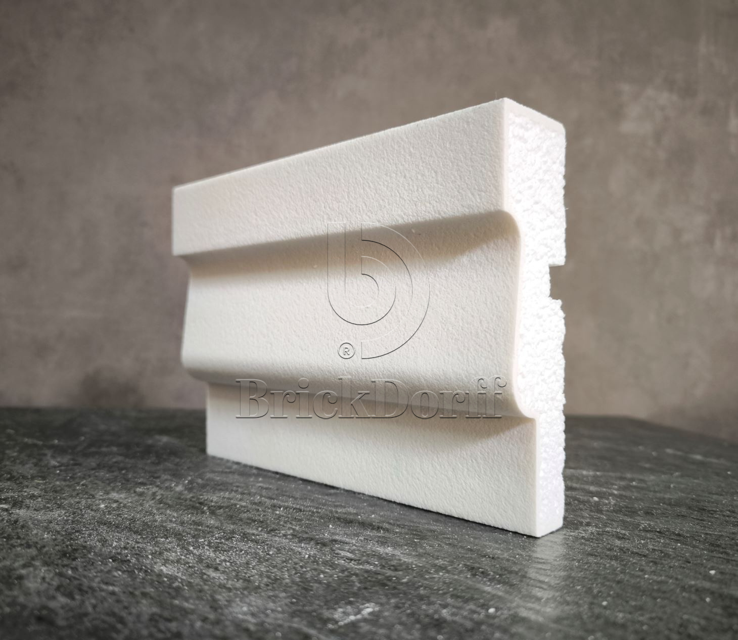 Молдинг для фасада - лепнина, декор из пенополистирола МВ-140/4 (МС-120) 140*40*2000 мм