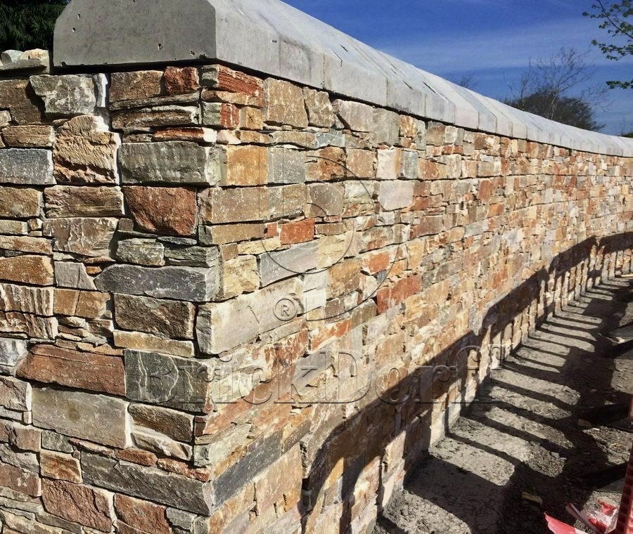 Камень грубый кварцит бежевый 550*200*20\40 мм, натуральный камень для фасада и интерьера BD