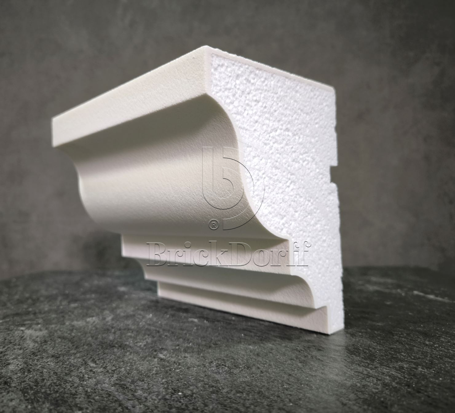 КАРНИЗ для Фасада и Интерьера - лепнина, декор из пенополистирола КВ-170/3 (КС-102) 170*125*2000 мм