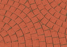 Клинкерная тротуарная мозаика - брусчатка Lode JANKA Красная 60х60х52 мм