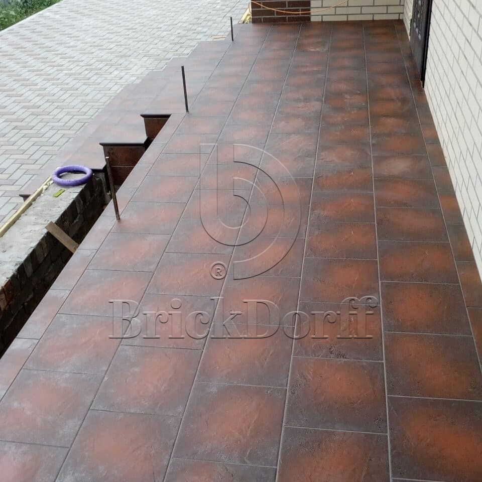 Клинкерная плитка Semir Rosa 300x300x11 – для улицы, террасы, крыльца, лестницы, морозостойкая