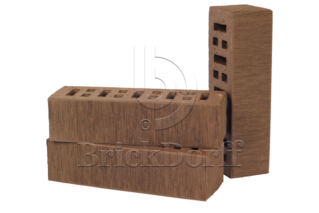 Кирпич клинкерный облицовочный коричневый, Lode ASAIS SARMITE  штриховая, 250*85*65 мм