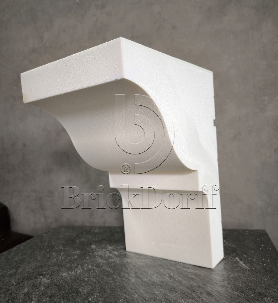 КАРНИЗ для Фасада и Интерьера - лепнина, декор из пенополистирола КВ-350/3 350*265*2000 мм