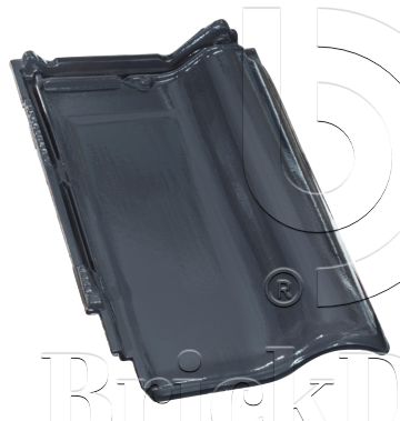 Керамическая черепица рядовая Roben MONZAplus графитовый серый ангоб