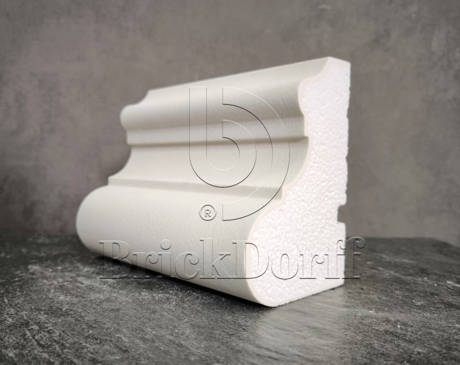 МОЛДИНГ цокольный для Фасада и Интерьера - лепнина, декор из пенополистирола ЦВ-150/4 150*100*2000 мм