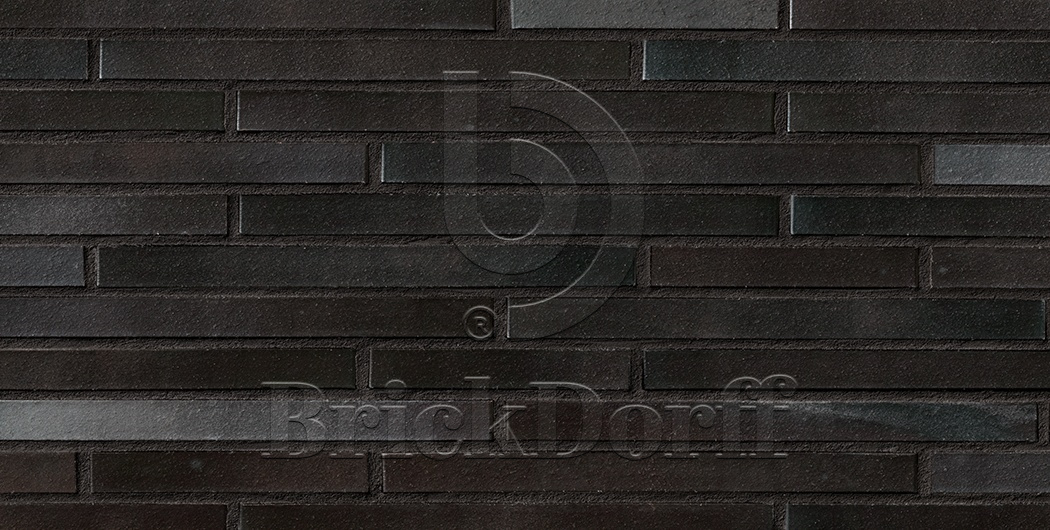 Кирпич облицовочный Клинкерный ригельный Langformat ABC 1002 Hamburg schwarz-blau-bunt glatt DF 365*115*52 мм