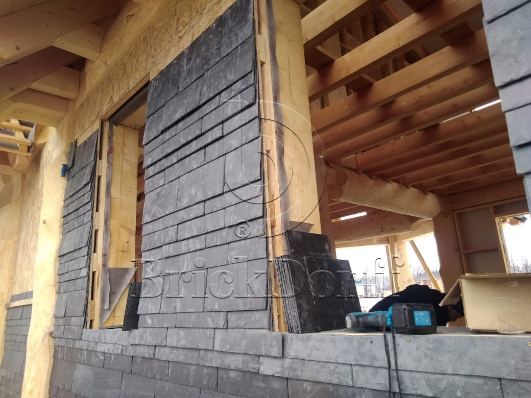 Камень отделка фасада и интерьера. Натуральный - природный камень СЛАНЕЦ плитка  400*250*5/7 мм