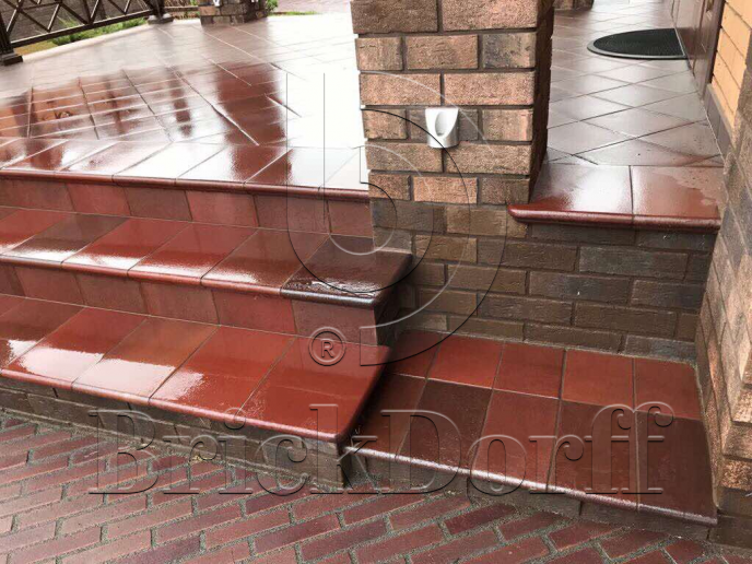 Клинкерная Плитка напольная противоскользящая Stroeher KERAPLATTE DURO 825 sherry 240*240*12 мм