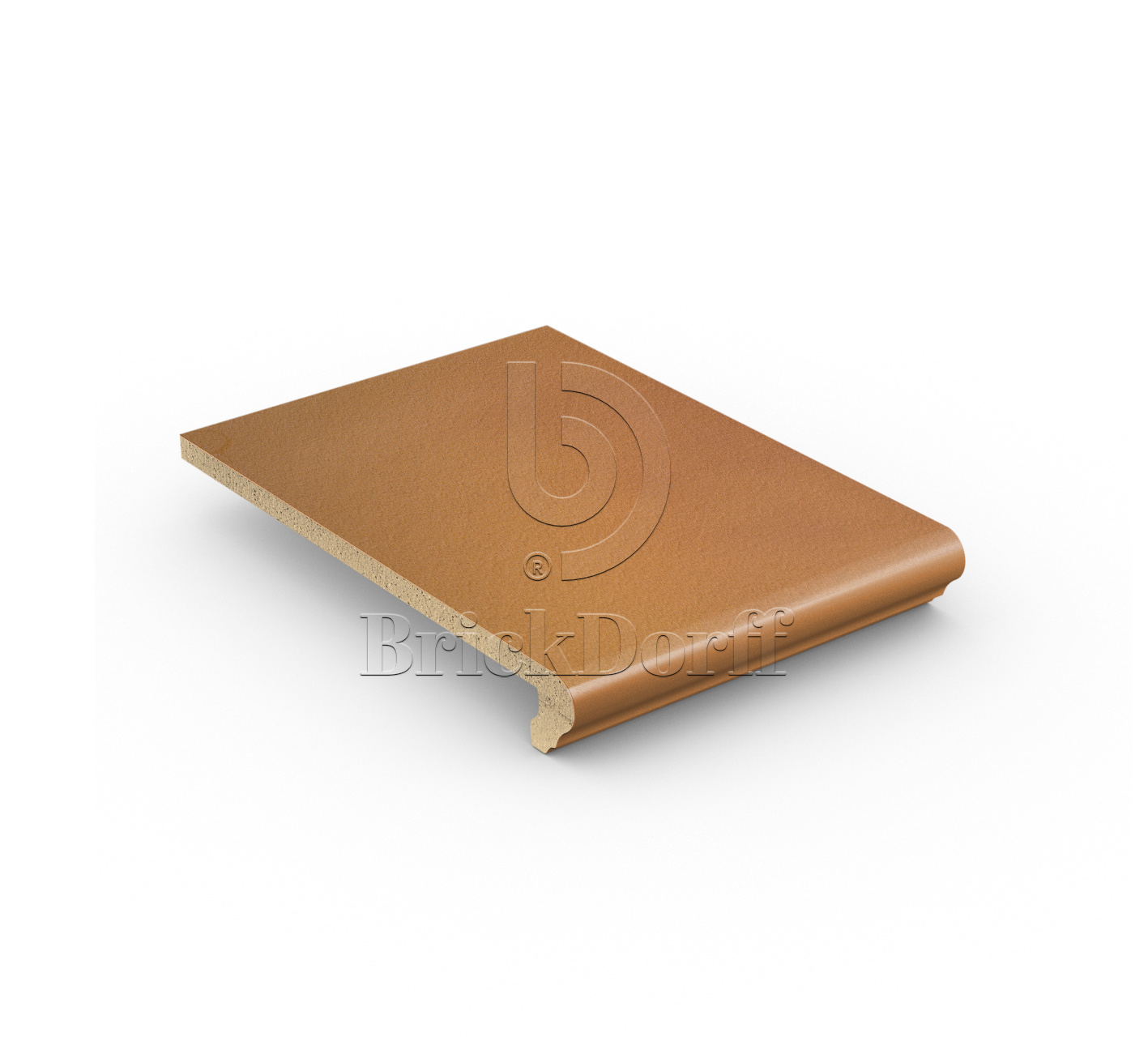 Клинкерная ступень флорентинер противоскользящая плитка Stroeher KERAPLATTE TERRA 307 wheat 340*240*12 мм