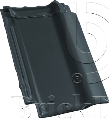 Керамическая черепица рядовая Roben Piemont титан серый глазурь