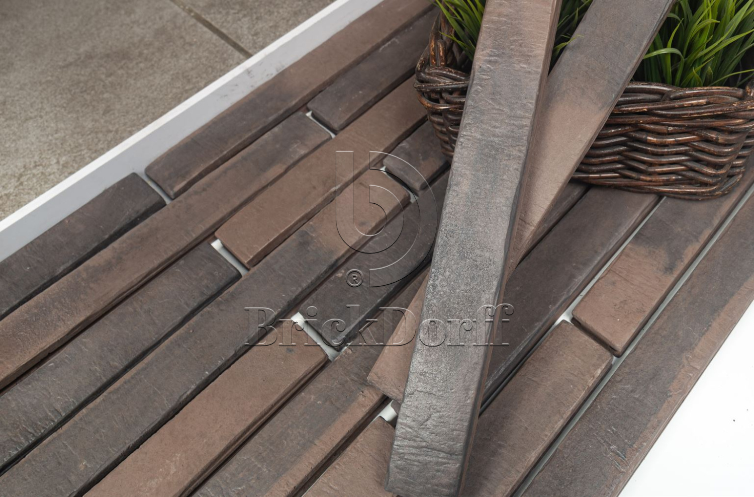 Фасадная ригельная плитка под клинкер Life Brick Лонг 368, 430*52*15 мм