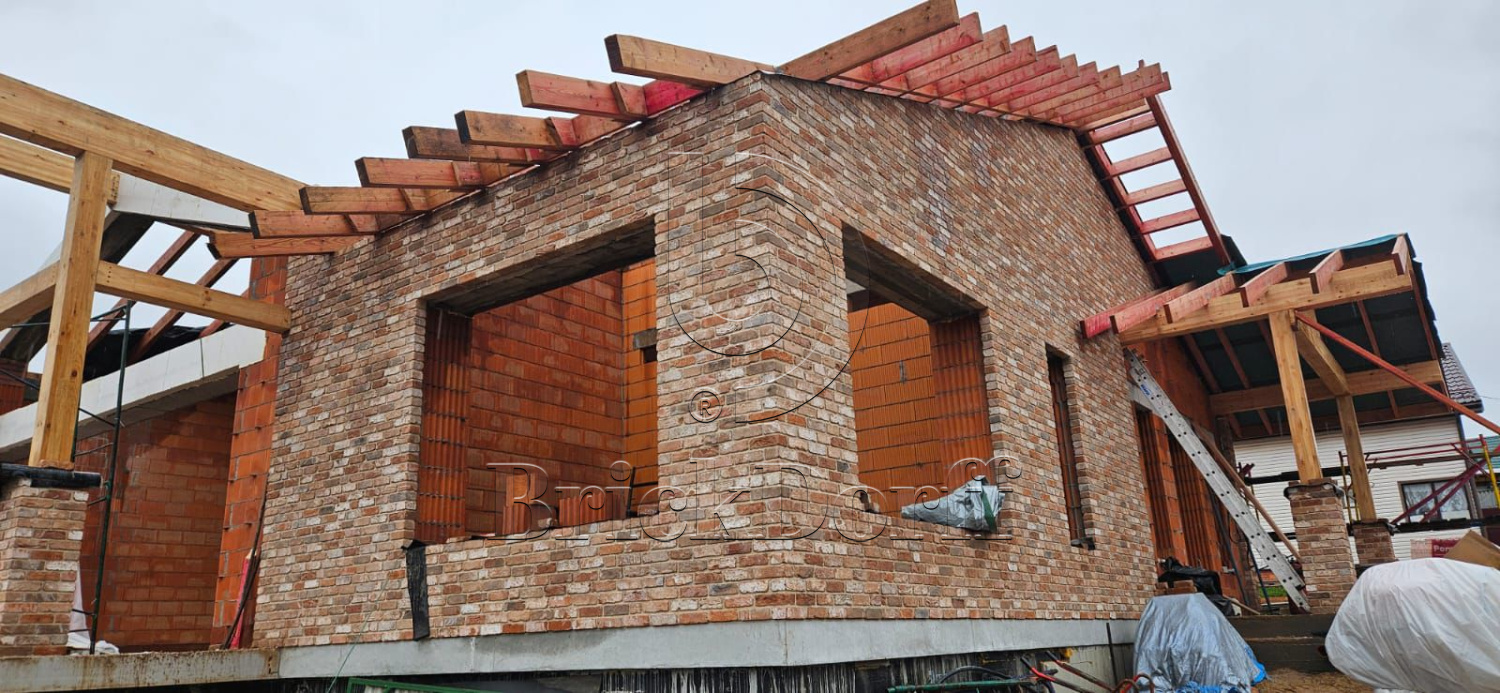 Галтованный итальянский кирпич ручной формовки Antic Line Virginia 215*50*65 мм S.Anselmo