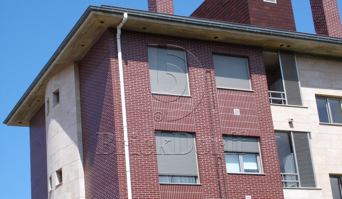 Фасадная Термопанель из пенополистирола ППС 60 мм с Клинкерной Глазурованной плиткой Braun 370, 240*71*10 мм