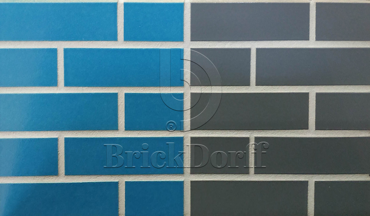 Hellblau 340 голубая, 240*71*10 мм, Глазурованная клинкерная фасадная плитка под кирпич ABC