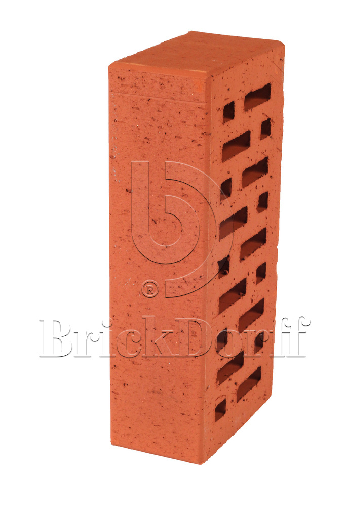 Кирпич клинкерный облицовочный красный, Lode SKARBAIS JANKA штриховая, 250*120*65 мм