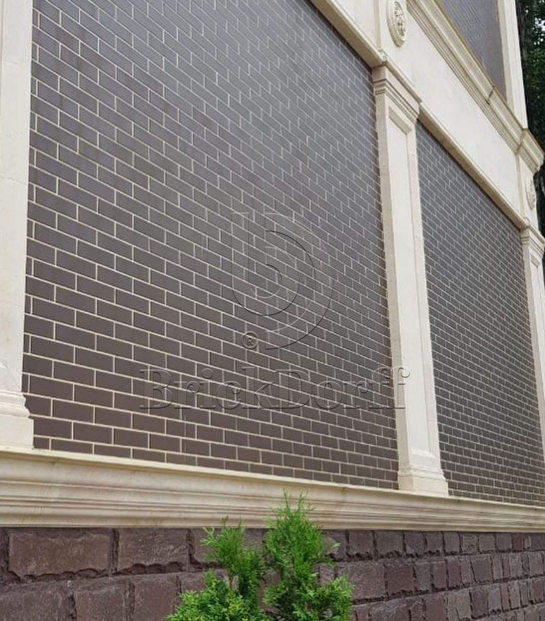 NATURAL BROWN 245X66х7,4 мм Клинкерная фасадная плитка под кирпич облицовочная коричневая