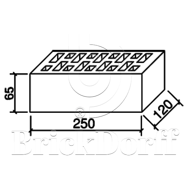 14.320161 (12.321100) Lode DZINTRA гладкий, 250*120*65 мм, Печной Полнотелый Кирпич керамический желтый