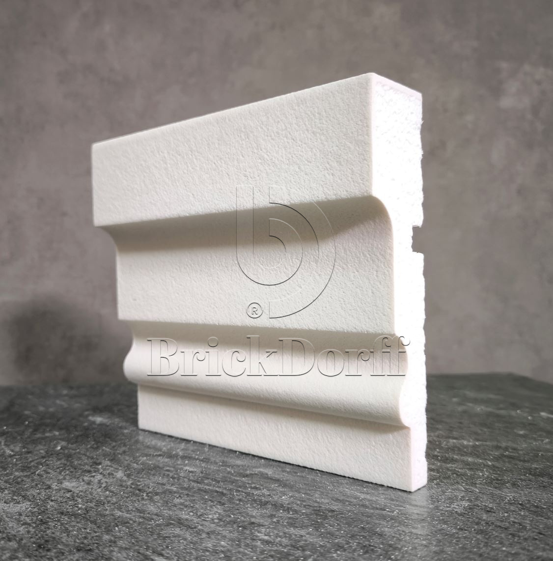 Молдинг для фасада - лепнина, декор из пенополистирола МВ-180/1 (МС-135) 180*45*2000 мм