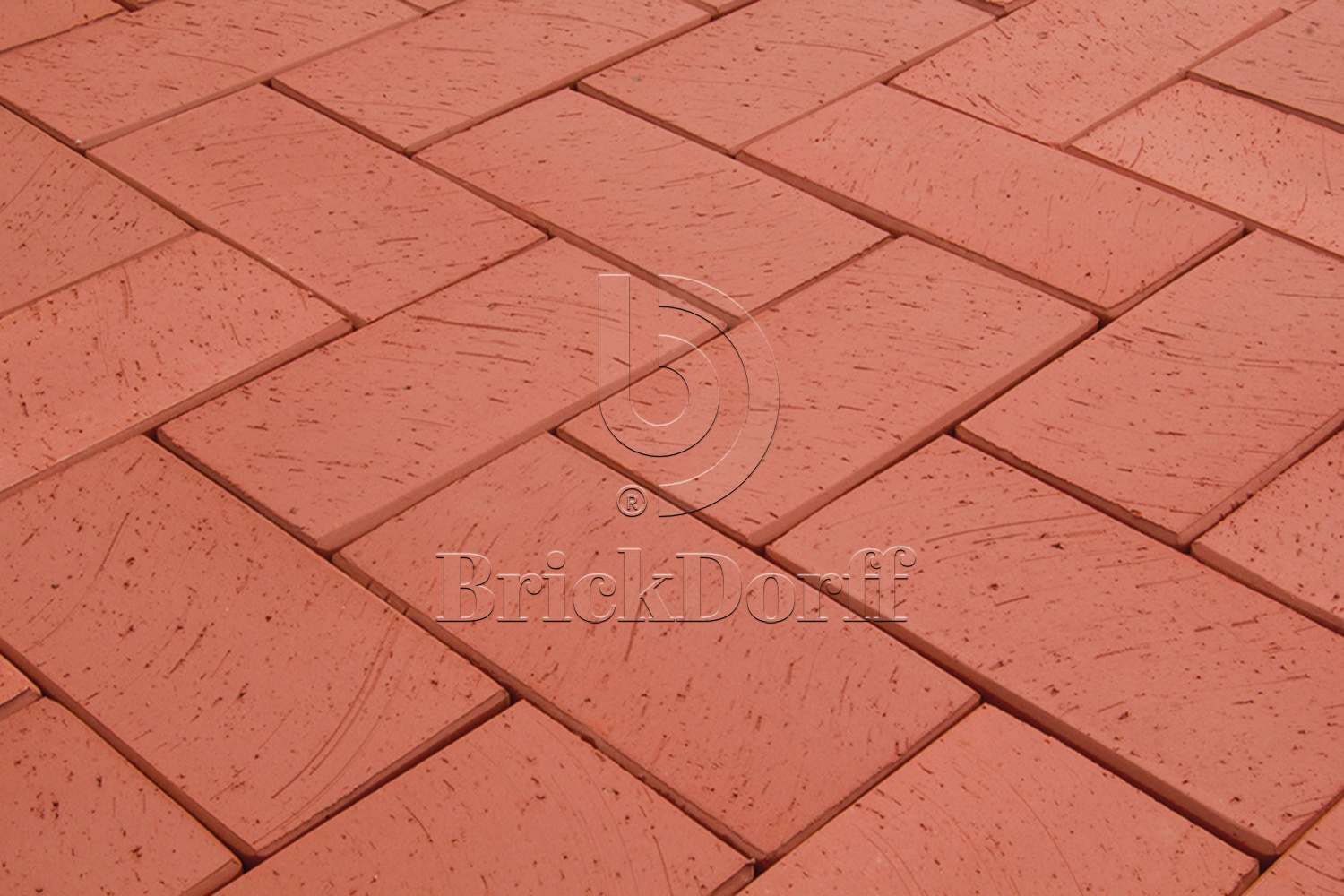 Клинкерная тротуарная плитка - брусчатка Lode JANKA Красная 200х100х52 мм