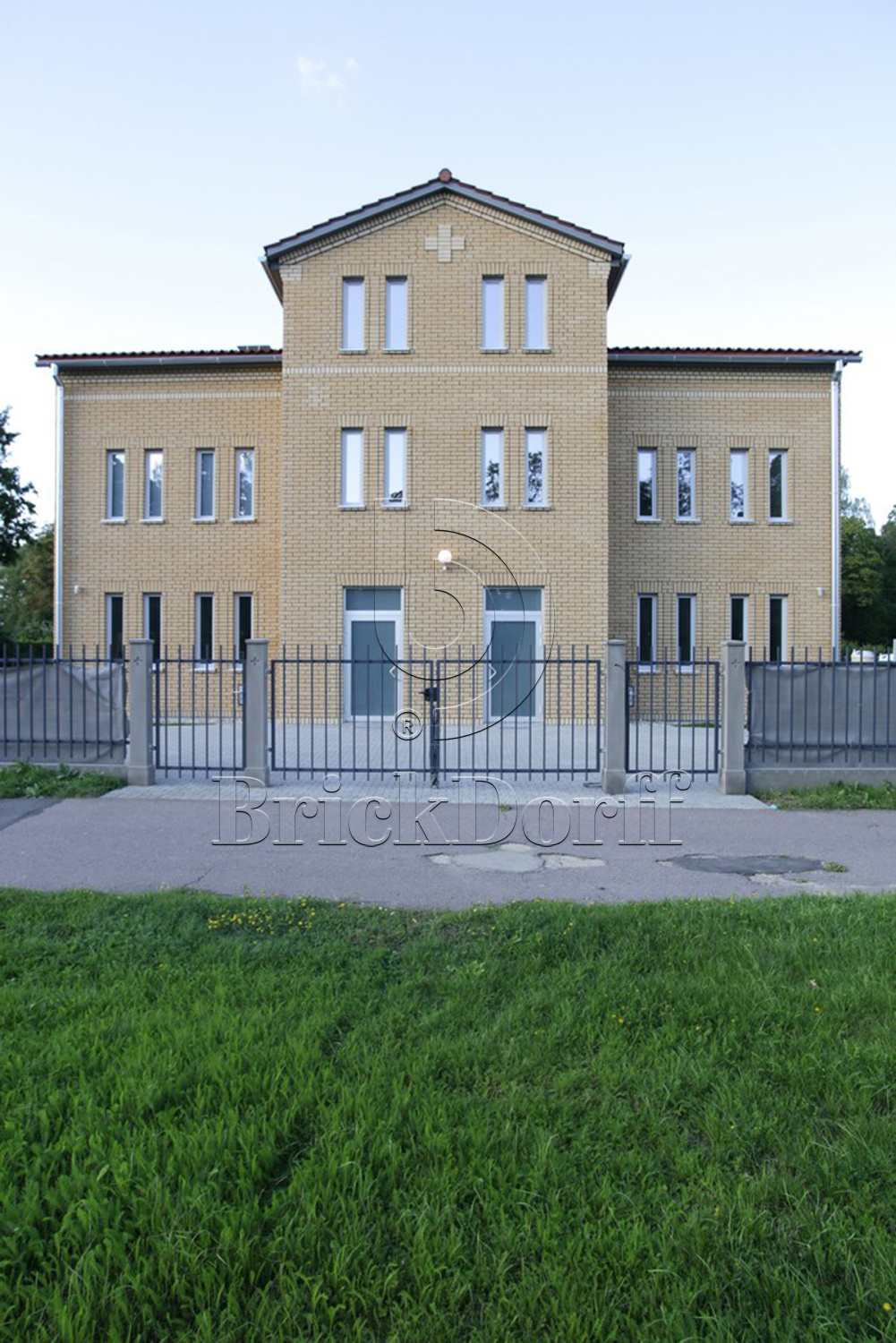 Кирпич клинкерный облицовочный желтый, Lode ASA SARMITE  штриховая, 250*120*65 мм