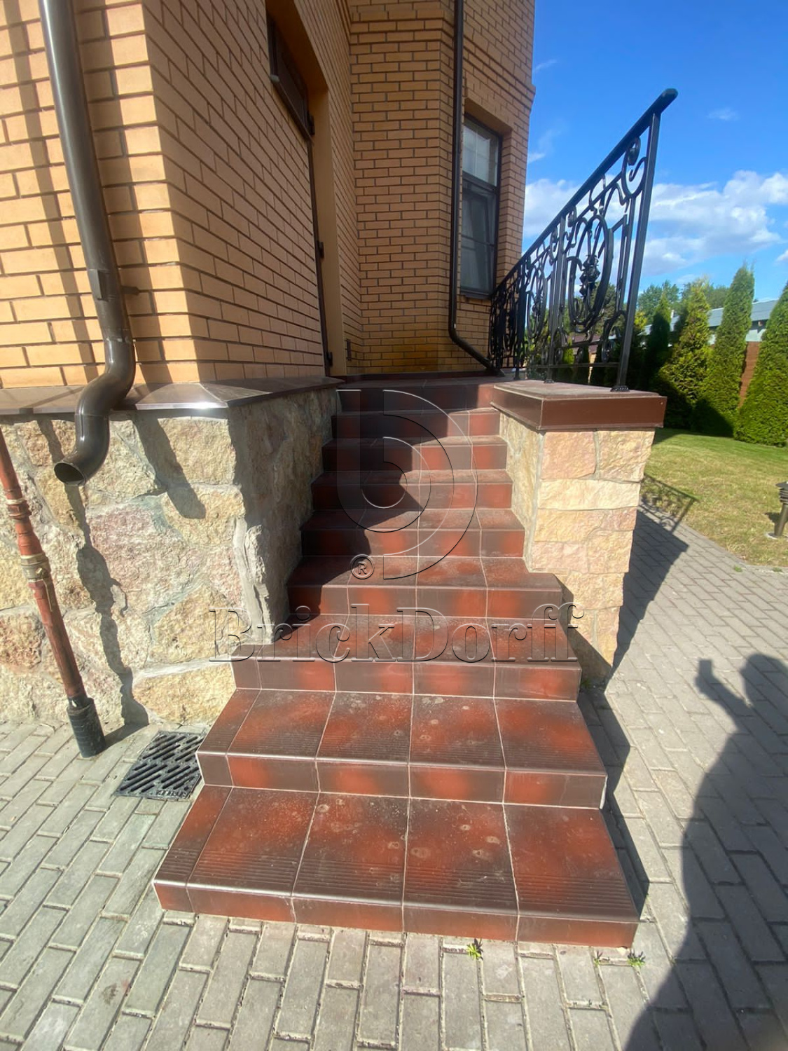 Клинкерная плитка Cloud Brown 300x300x11 – для улицы, террасы, крыльца, лестницы, морозостойкая