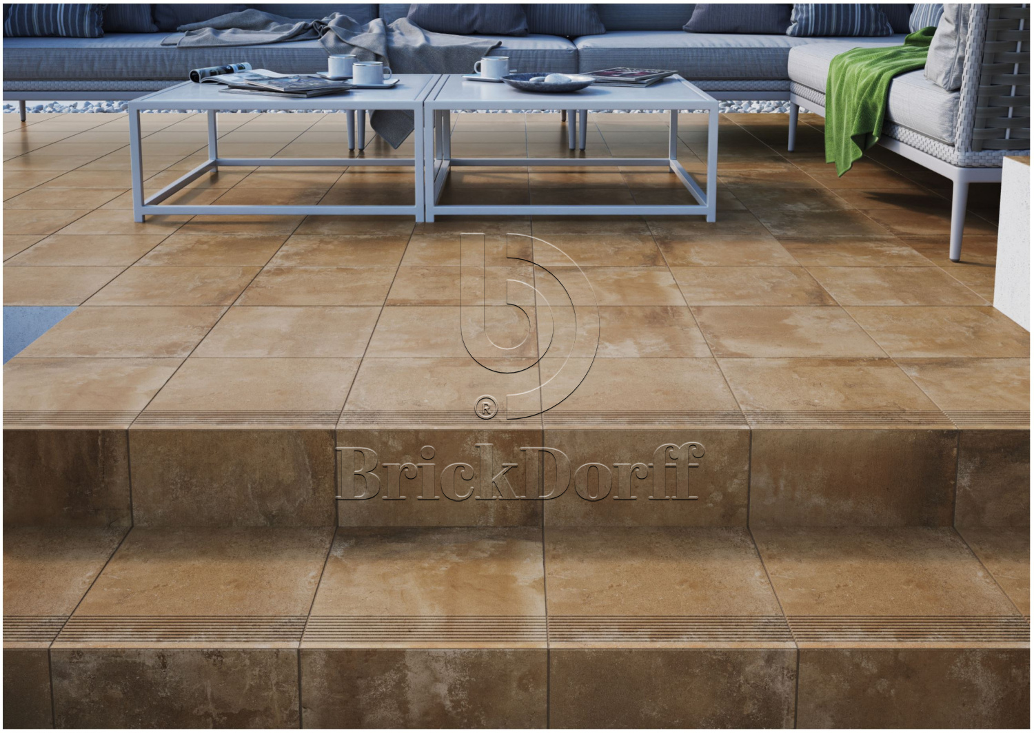 Клинкерная плитка напольная противоскользящая Cerrad Podloga Piatto honey 300*300*9 мм