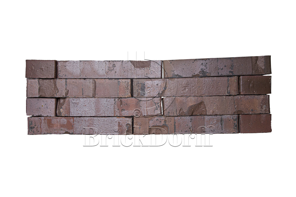 №12A Клинкерный кирпич облицовочный Laterem Antique  290х85х50 мм, бордовый архитектурный